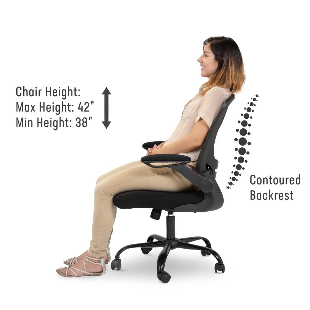 Furniture of America Glover Height Adjustable Swivel Desk Chair