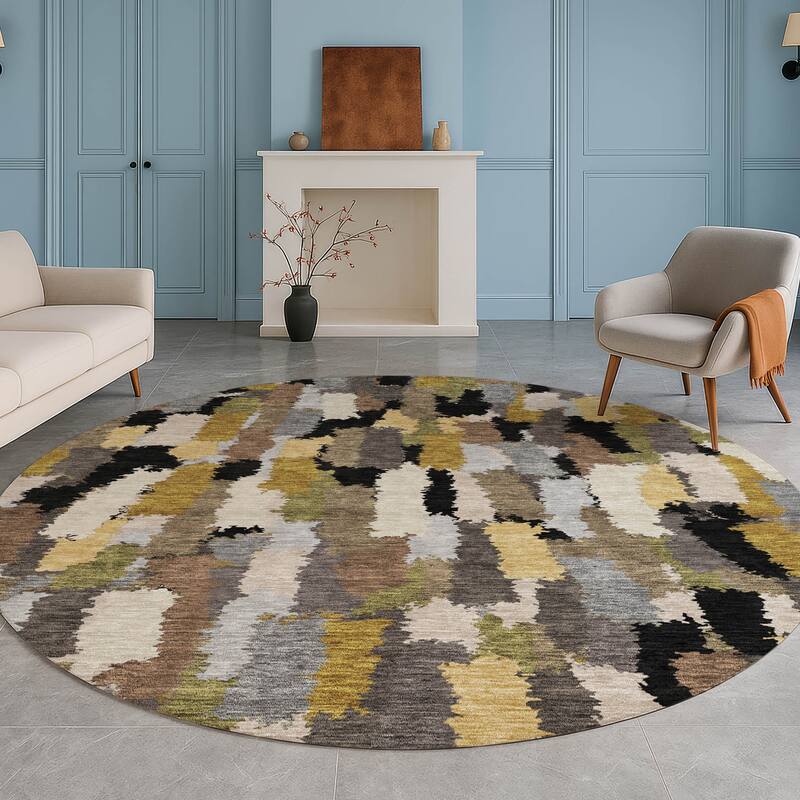 Machine Washable Indoor/ Outdoor Contemporary Stacks Chantille Rug