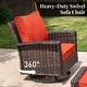 preview thumbnail 58 of 99, MAISON ARTS Extra-Large Patio Wicker Sofa Conversation Set with Coffee Table, Oversize Seat with 5.5'' Thick Padded Cushion