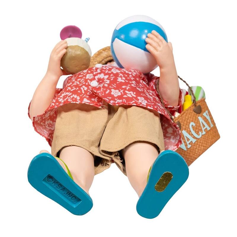 Kurt Adler 10.5-Inch Fabriche Palm Beach Santa