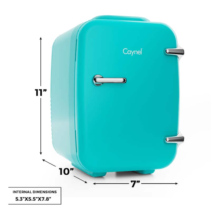 Caynel 4 Liter Portable Cooler and Warmer Mini Fridge for Home, Car