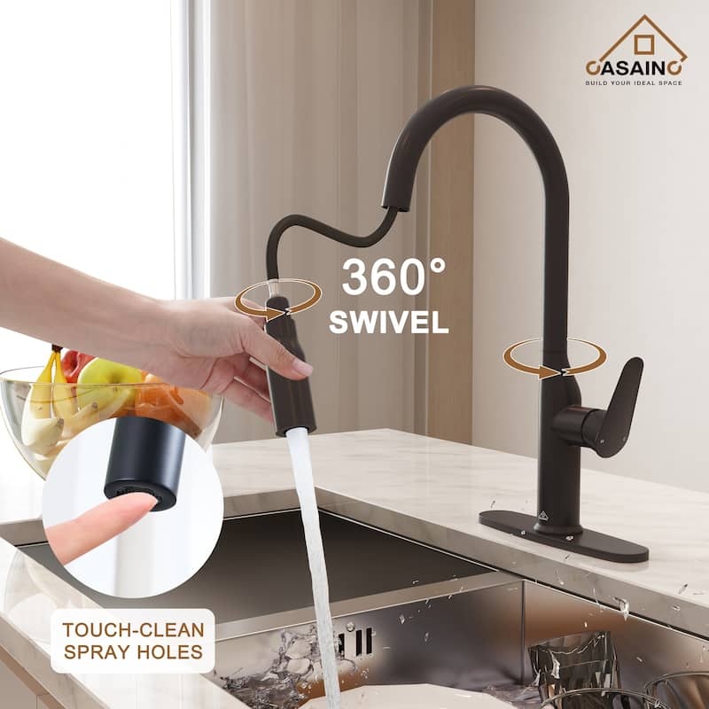 Single Handle Pull-Down Sprayer Kitchen Faucet