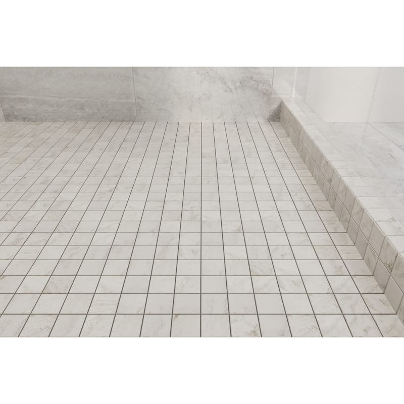 Tufo 12 in. x 12 in. Glazed Porcelain Mosaic Wall and Floor Tile