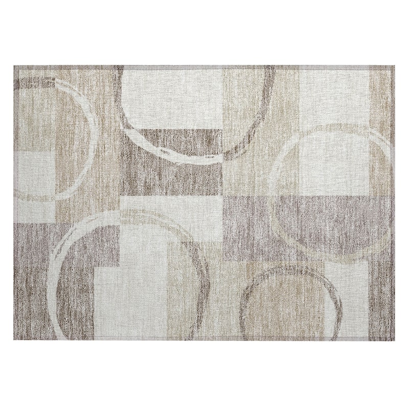 Machine Washable Indoor/ Outdoor Contemporary Chantille Rug