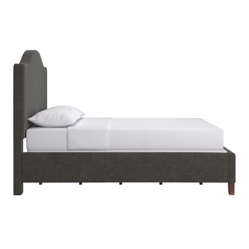 Winchester Upholstered Queen Bed with Curved Headboard by iNSPIRE Q Classic