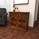 preview thumbnail 38 of 56, Brown Wood Storage Bench with Upholstered Seat - 42 x 15 x 20