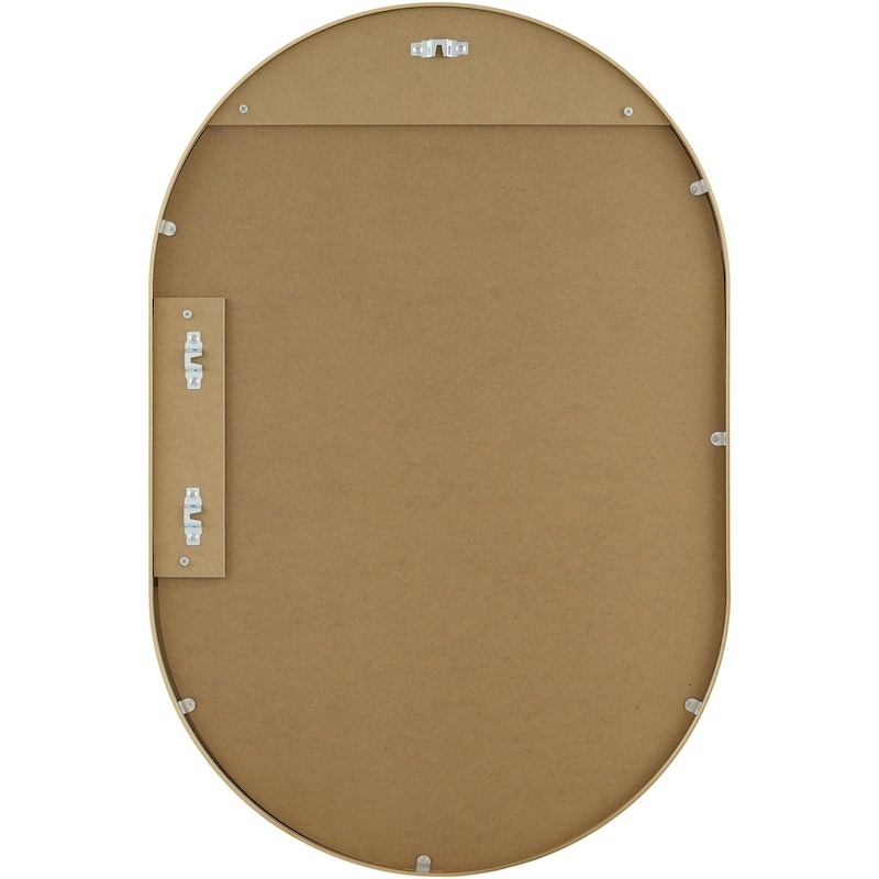 Livabliss Aranya Modern Aluminum Oval Pill-Shaped Accent Mirror