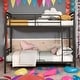 preview thumbnail 1 of 9, Modern Full XL Over Queen Bunk Bed,Save Space or Split Into 2 Beds for Bedroom