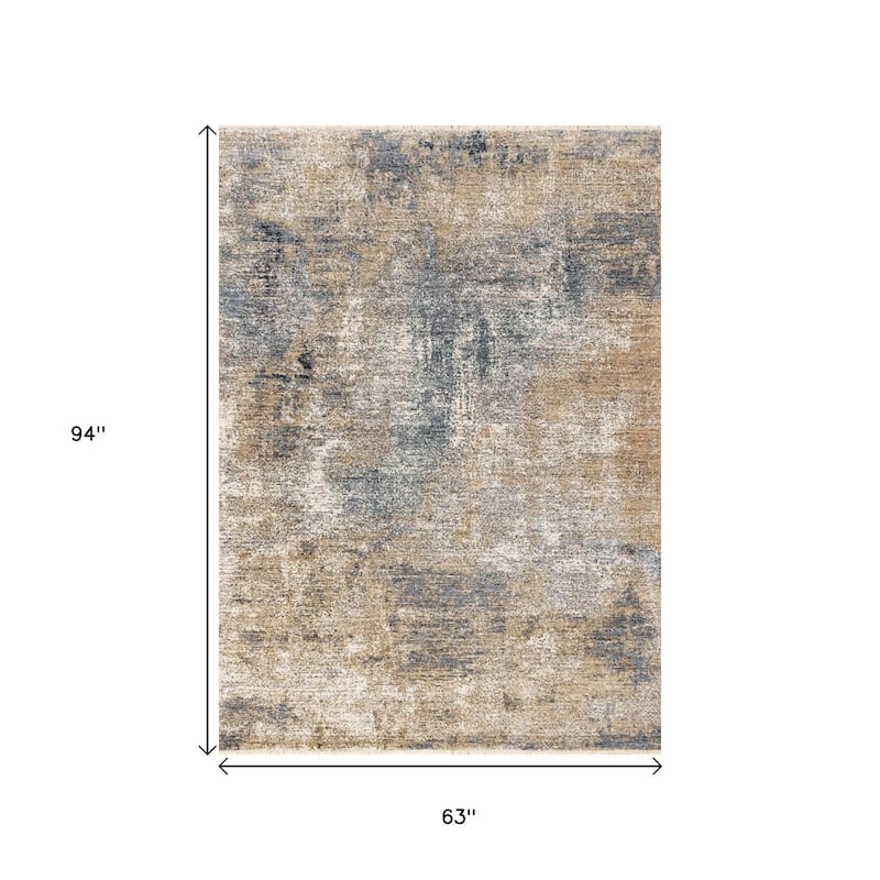 HomeRoots Abstract Modern Rectangle Area Rug - 5' X 8'