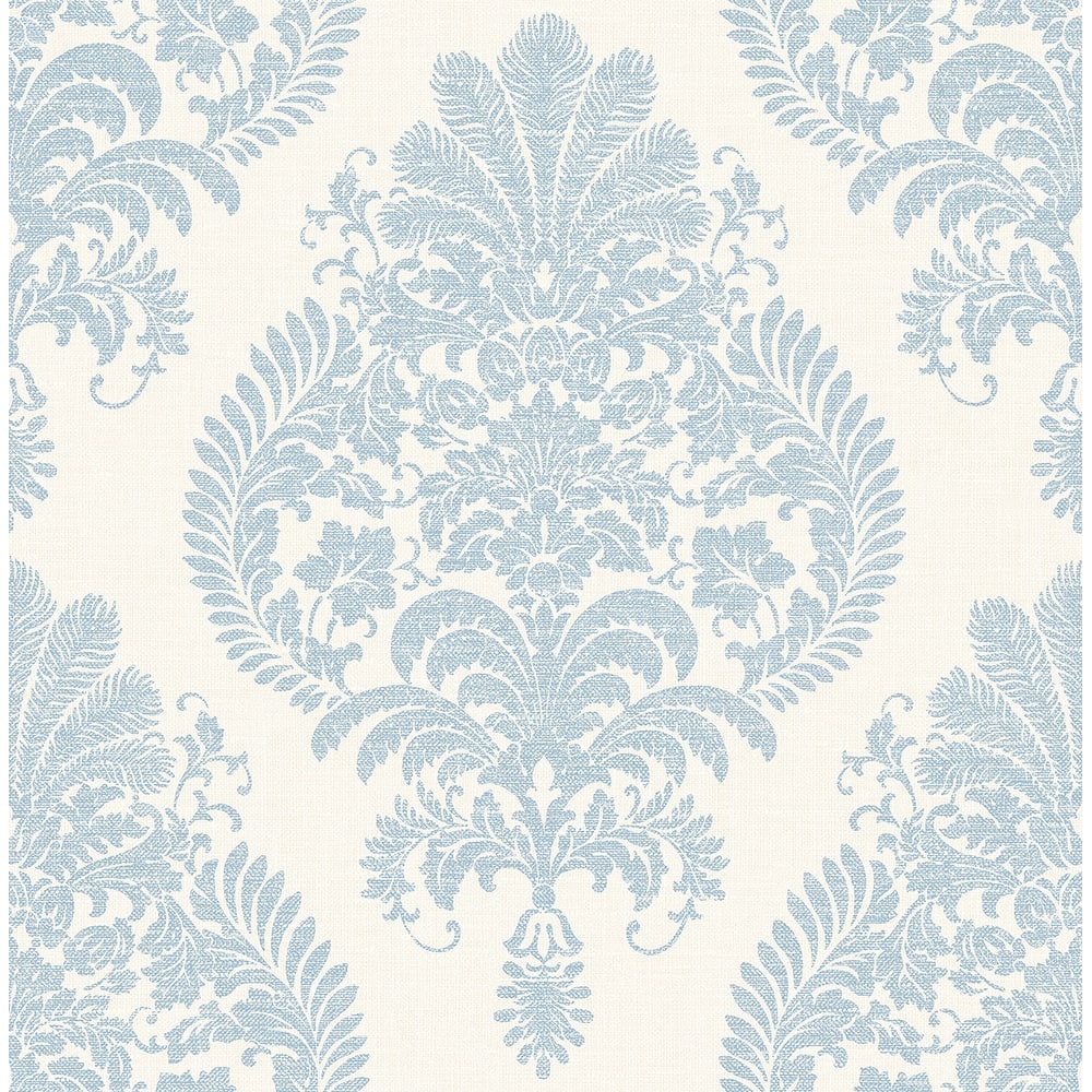 Seabrook Designs Lillian August Antigua Damask Unpasted Wallpaper