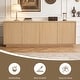 preview thumbnail 73 of 71, Wave Textured Modern Sideboard Cabinet