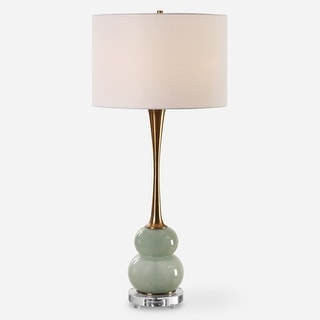 Uttermost Sanctuary Green Gray Table Lamp - 35.25'' H X 16.5'' W X 16.5'' D