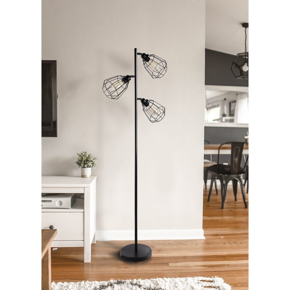 Industrial Style 3 Head 65inch Track Tree Floor Lamp On Sale Overstock 16966534