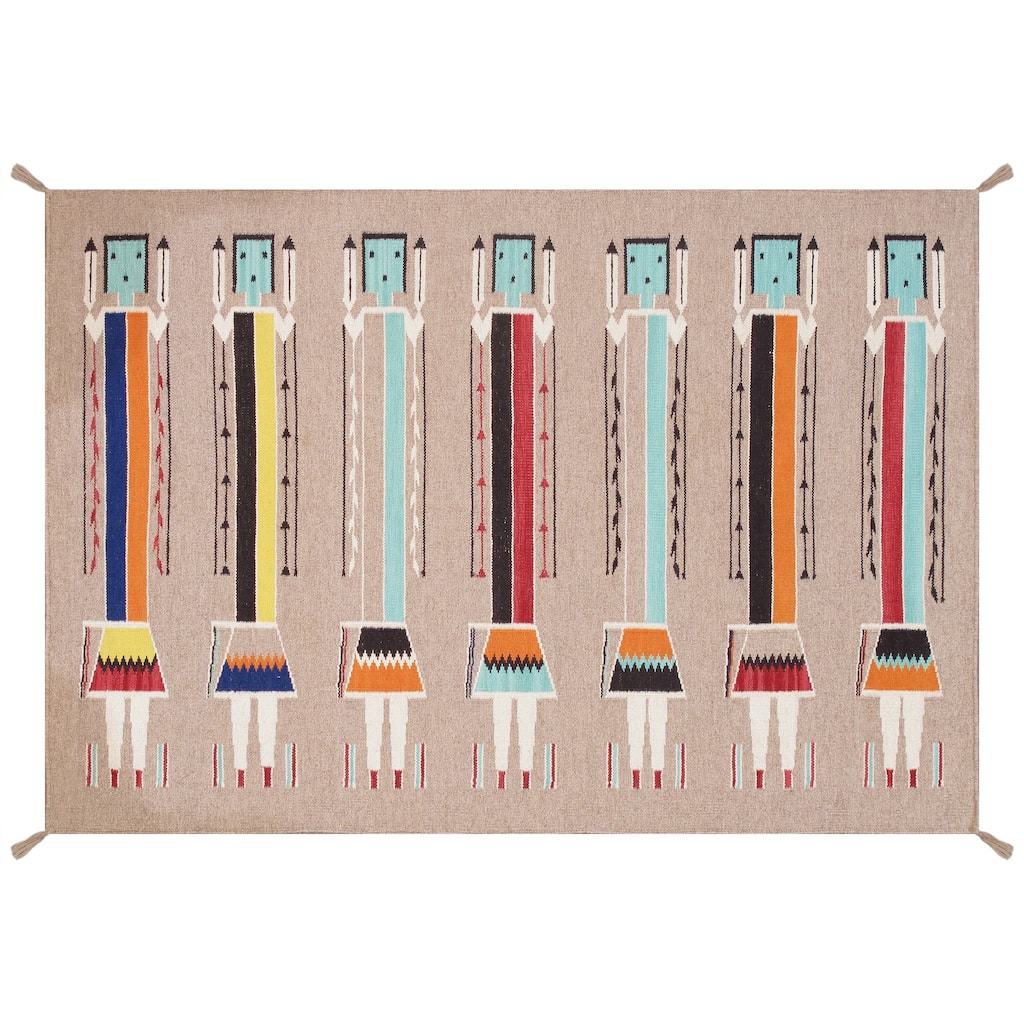 Pasargad Home Tuscany Reversible Wool Mocha Area Rug