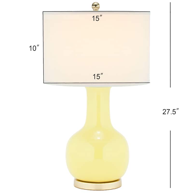 SAFAVIEH Lighting Dionne 28-inch Orange Table Lamp - 15" W x 15" D x 27.5" H - 15Wx15Dx28H