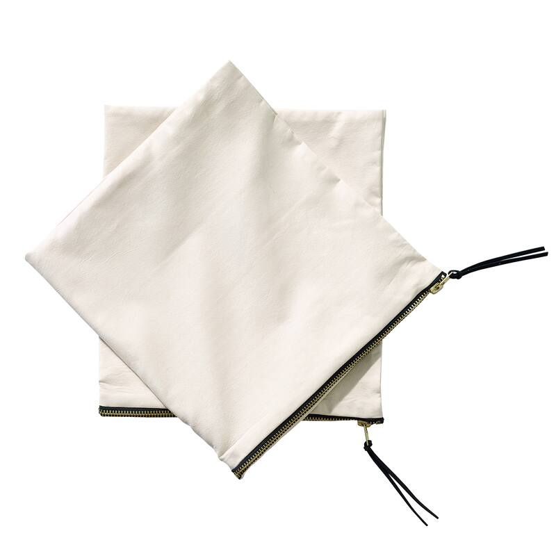 Suede 2 Piece Pillow Shell Set with Big Zipper, NO INSERT
