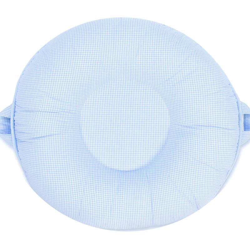 Serenity Light Gray Floor Cushion - Tommy Dusty Blue
