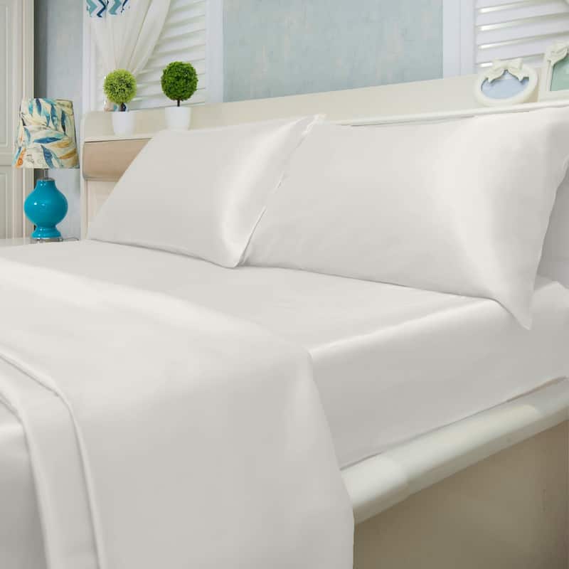 Satin Bed Sheet Set Ultra Soft 4-Piece