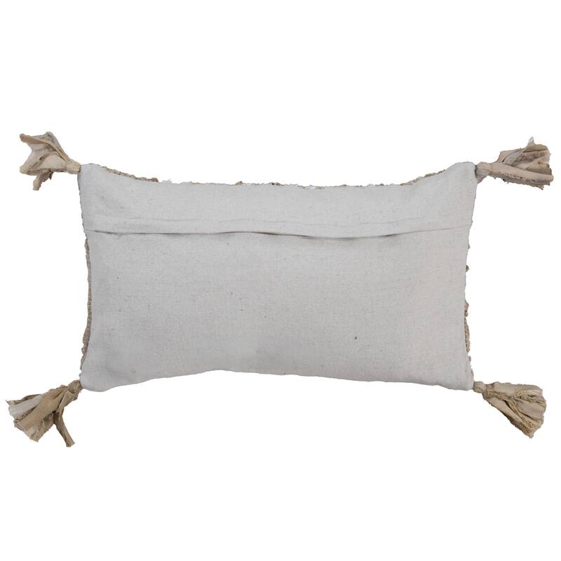 Rizzy Home Striped Textured Recycled Denim Throw Pillow