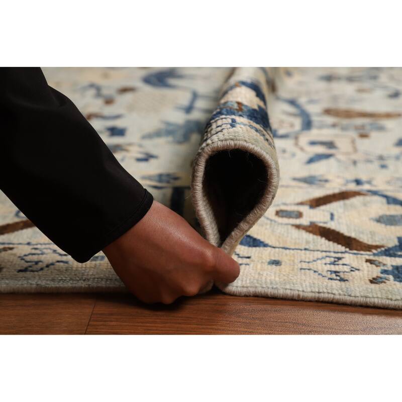 Oushak Turkish Area Rug Hand-Knotted Vegetable Dye Wool Carpet - 8'2"x 10'3"