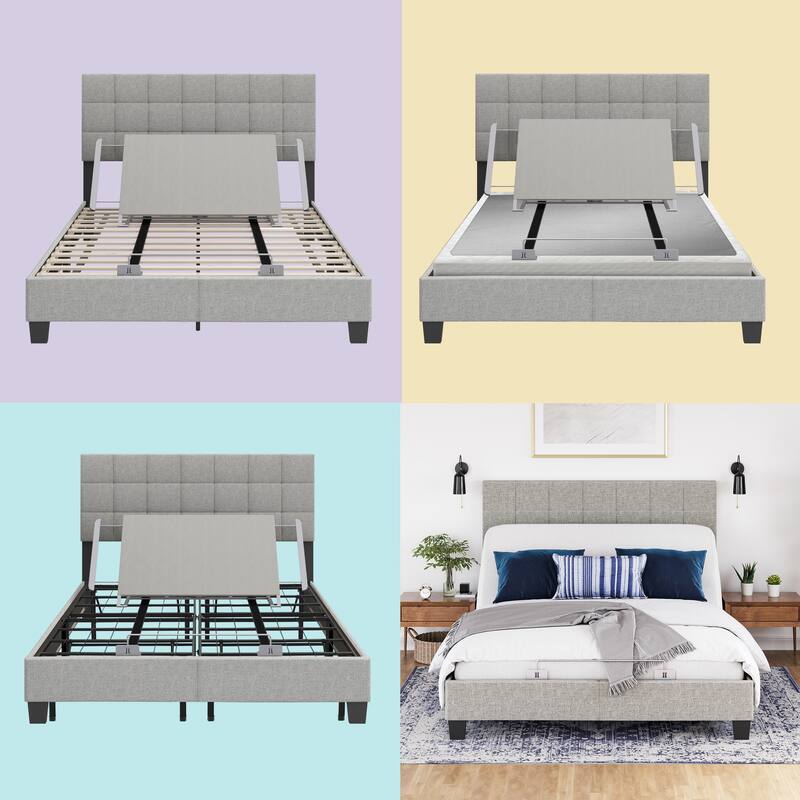 Adjustable Base Kit with Wireless Remote - Lightweight Power Bed Frame Kit, Quick Easy Installation, Heavy Duty Support