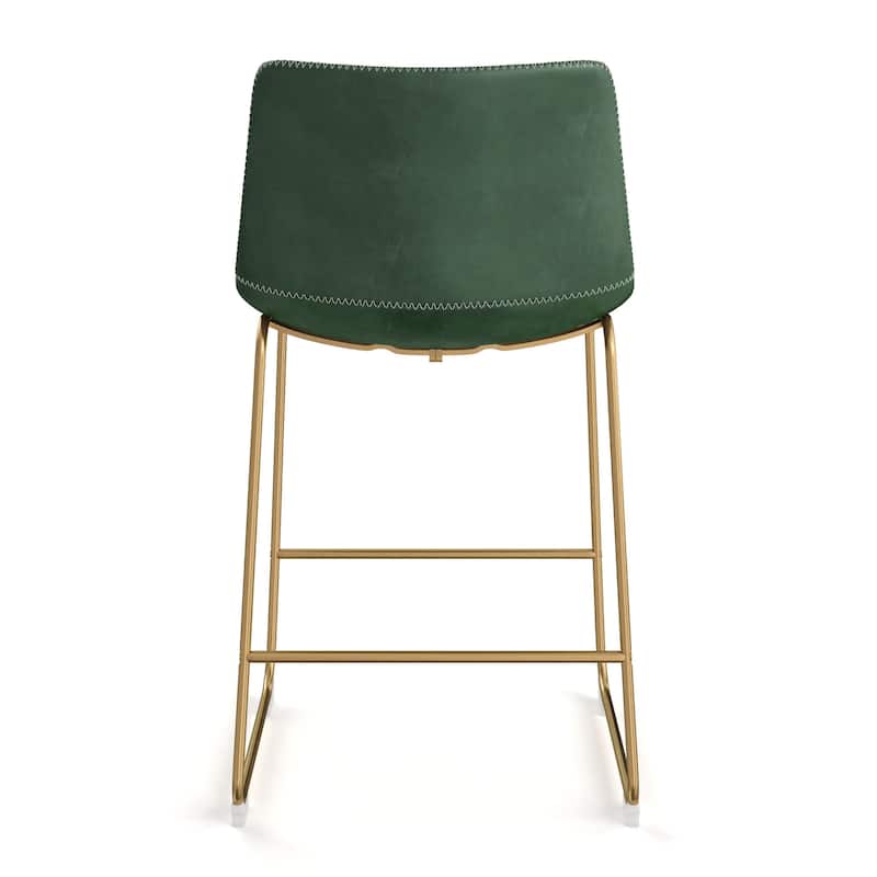 Petra Counter Height Stool with Gold Frame (Set of 2)