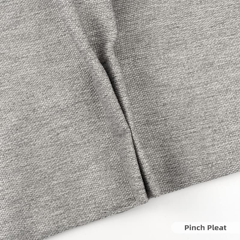 DriftAway Pinch Pleat Faux Linen Textured Blackout Curtains