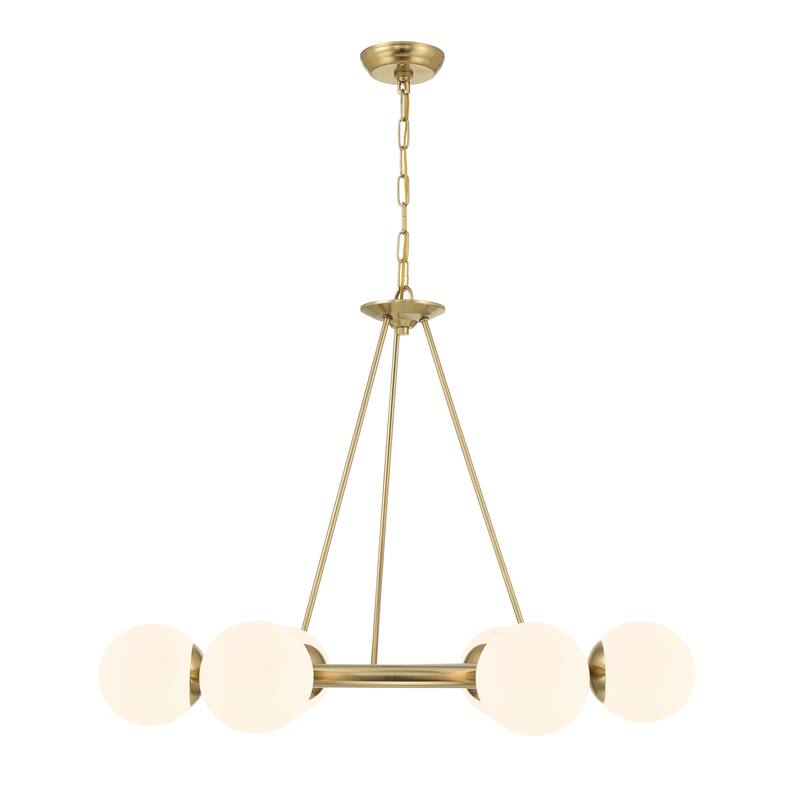 6 Light Gold Chandelier