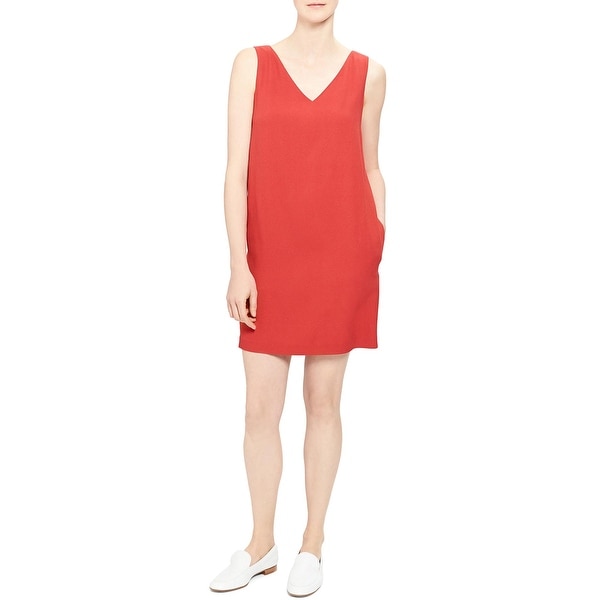 Theory Womens Shift Dress V-Neck Sleeveless. Opens flyout.