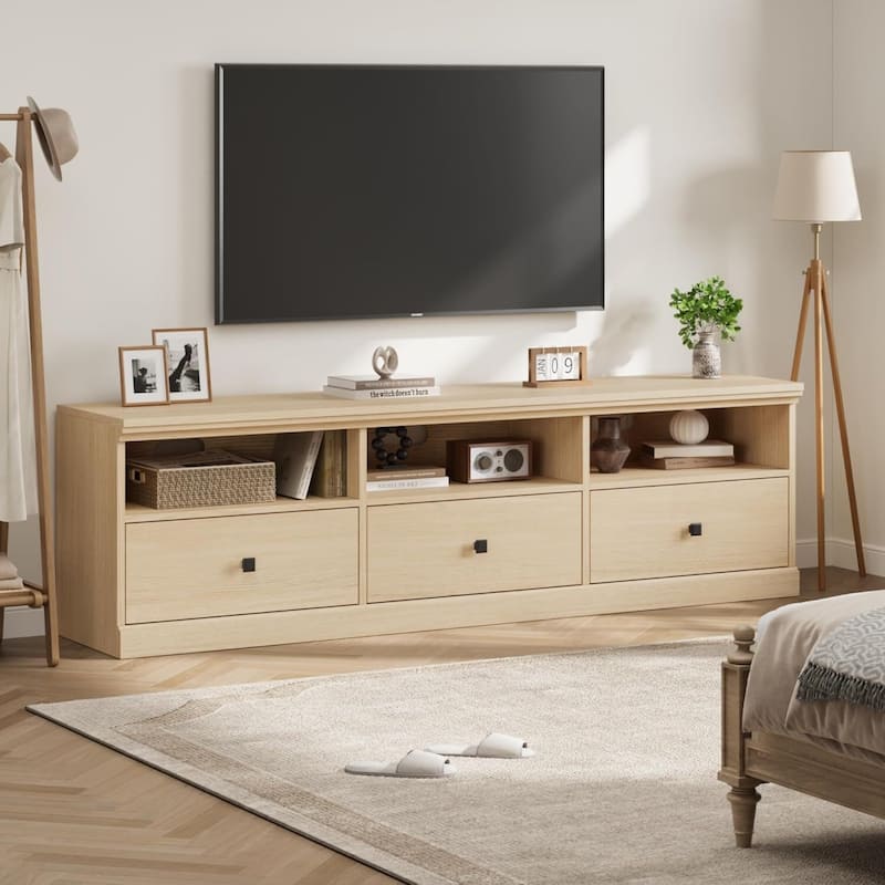 Modern TV Console Table, TV Stand with Storage Drawer - N/A