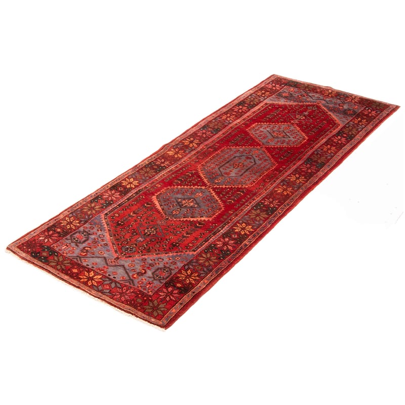 ECARPETGALLERY Hand-knotted Anadol Red Wool Rug - 3'7 x 9'7