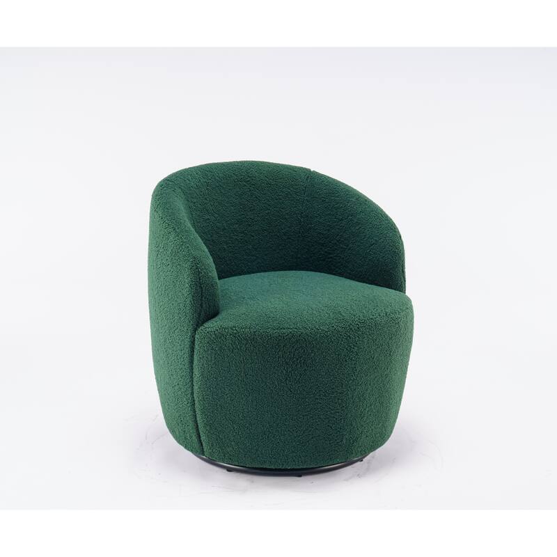 Teddy Fabric Swivel Accent Armchair Barrel Chair
