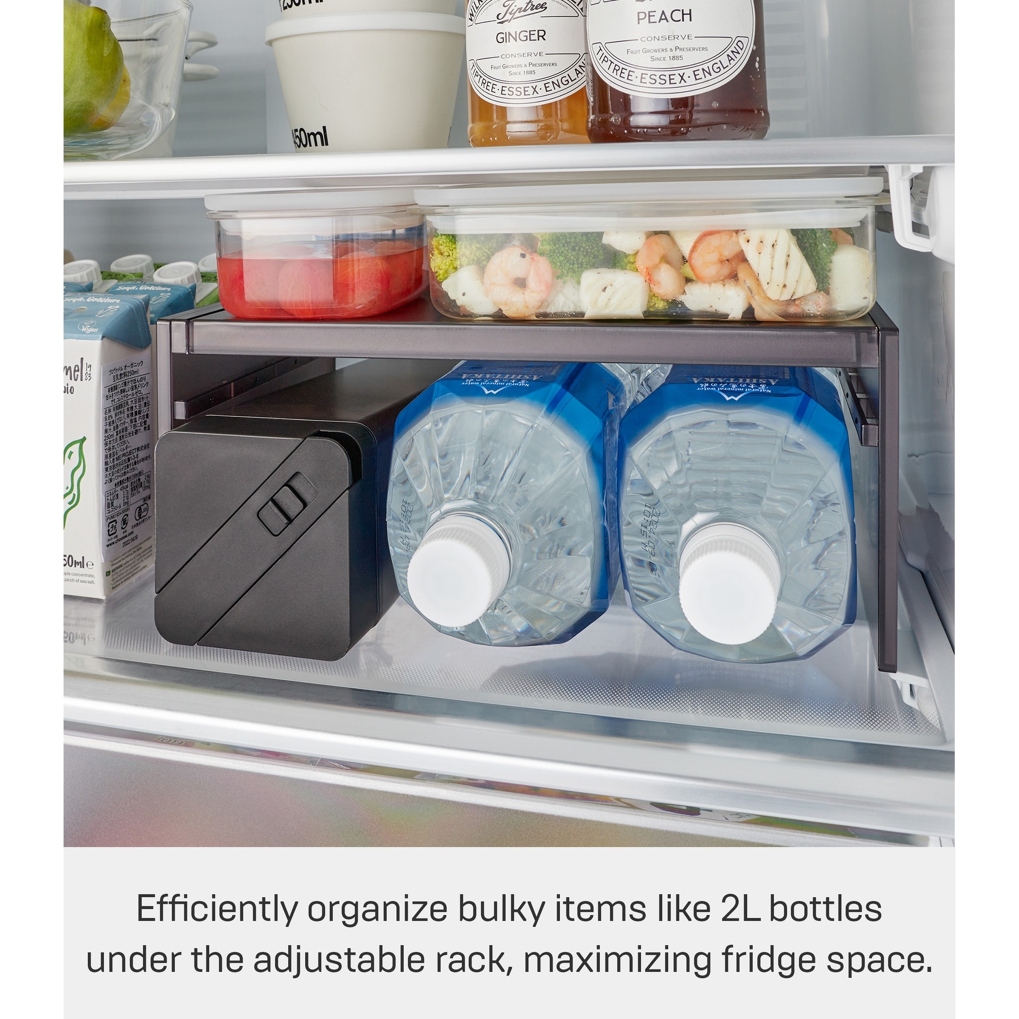 Yamazaki Home Expandable Refrigerator Riser Shelf, Plastic