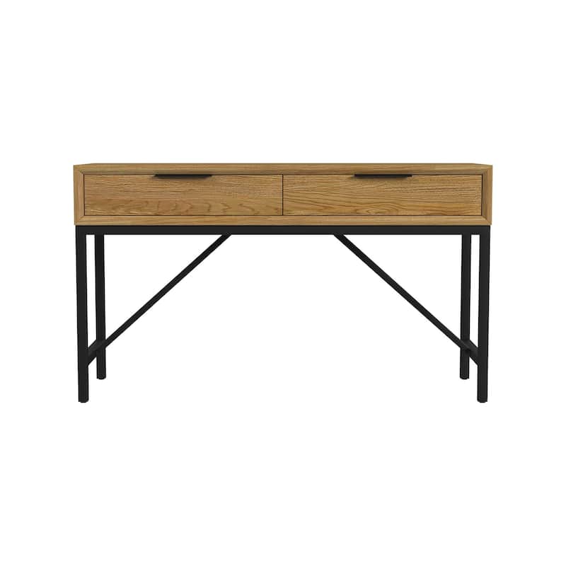 Newport 52" Wood Console Table, Natural Oak