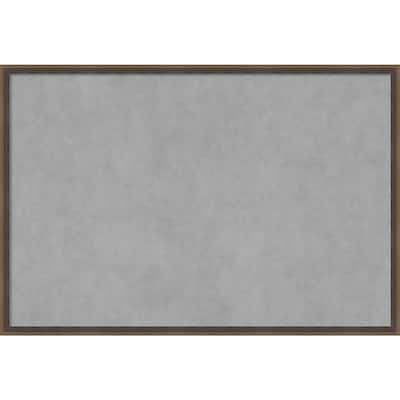 Amanti Art Hardwood Wedge Mocha Framed Magnetic Board