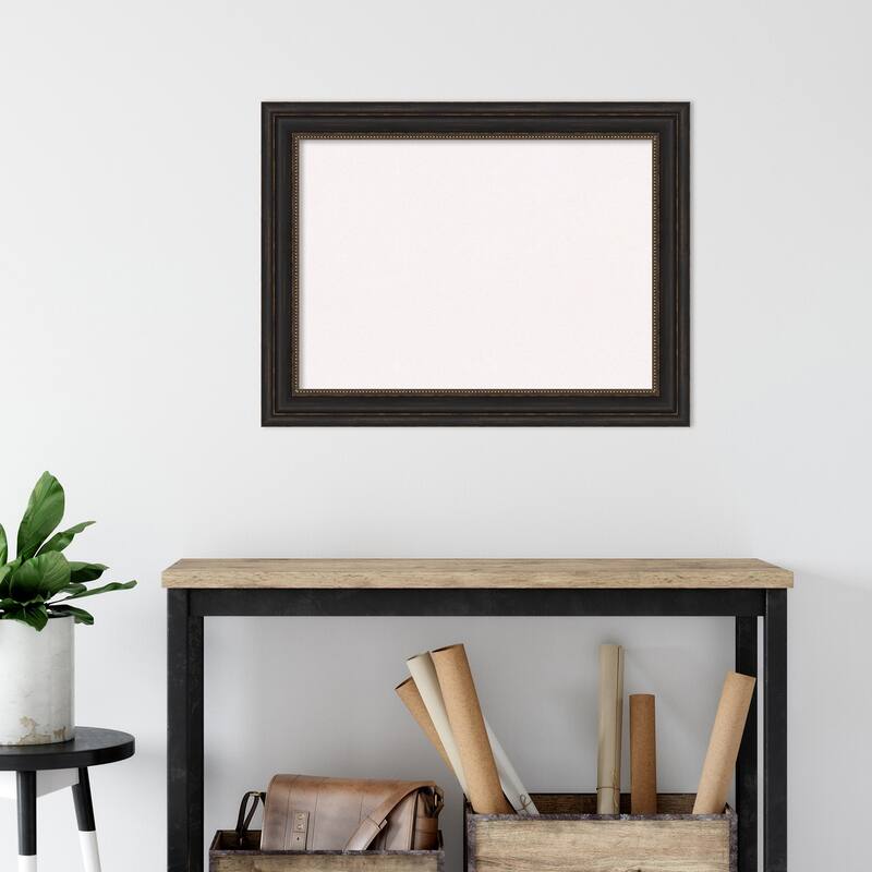 Accent Bronze Framed White Bulletin Board, Organization Board, Pin Board
