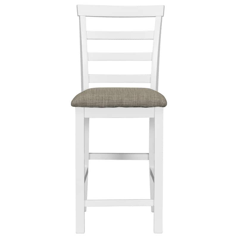 5-Piece Multi-Functional Rubber Wood Counter Height Dining Set