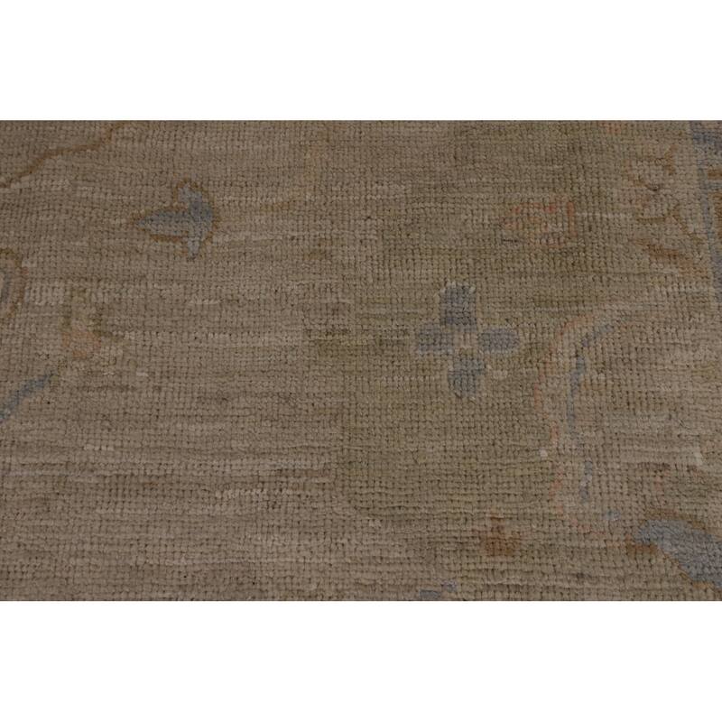 Earth Tone Oushak Turkish Area Rug Handmade Wool Carpet - 6'7"x 9'6"