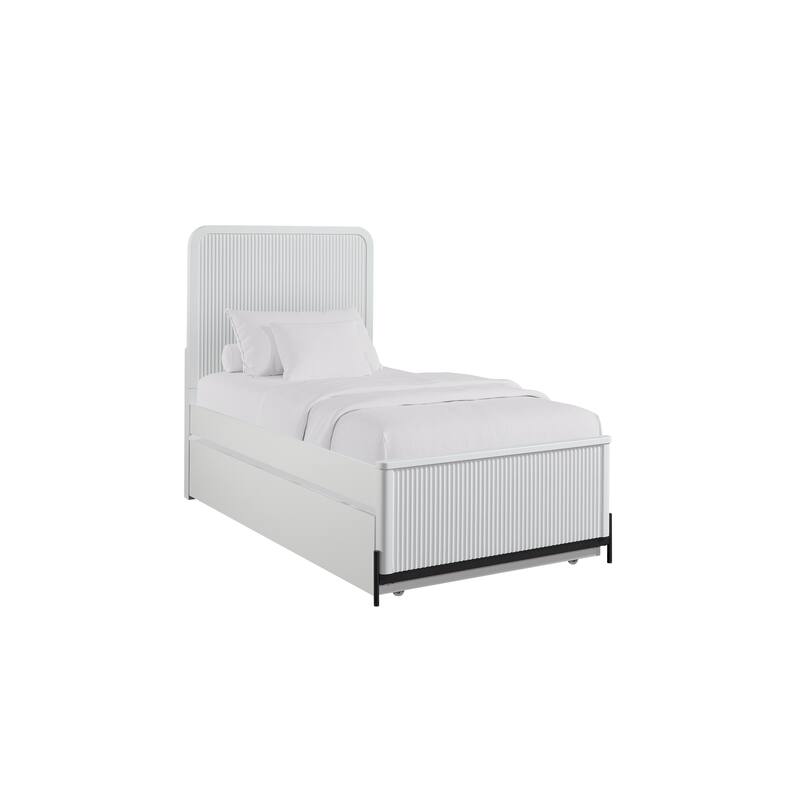 Graceful Twin Trundle Bed with Stylish Reeded Fronts for Relaxing Sleep
