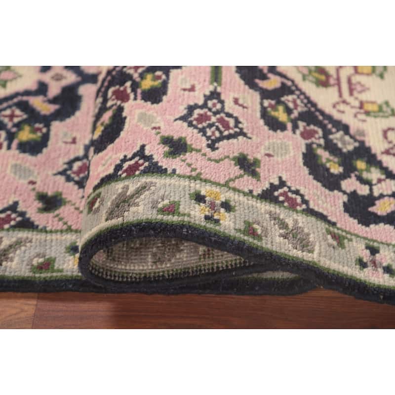 Pink Heriz Serapi Oriental Runner Rug Wool Carpet - 2'7"x 7'11"