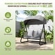 preview thumbnail 3 of 7, VEIKOUS Outdoor Patio Swing 2-Seat with Adjustable Convertible Canopy, 661 Lbs Capacity Steel Frame - N/A