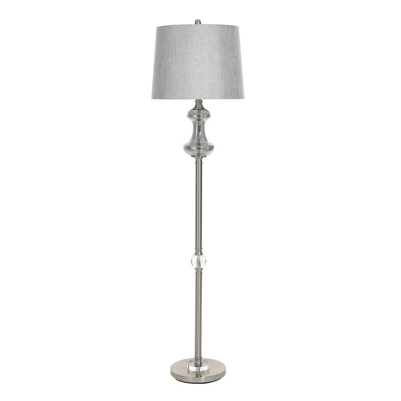 StyleCraft Callahan Floor Lamp - Brushed Nickel, Silver, Grey