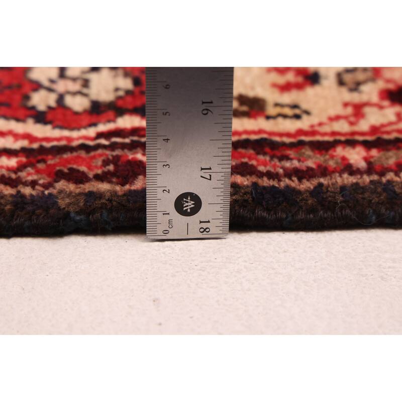 ECARPETGALLERY Hand-knotted Andelz Black, Red Wool Rug - 3'10 x 9'0