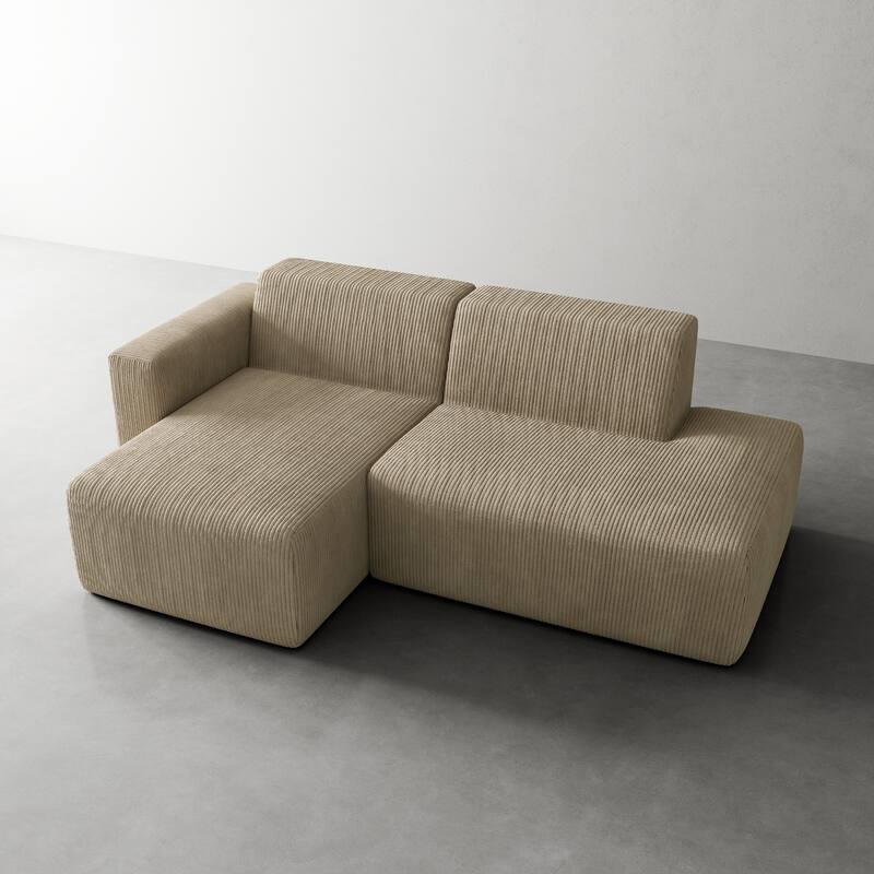 Oversized Corduroy Modular Sectional Fabric Sofa