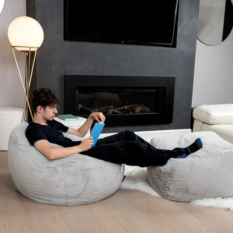 Gouchee Home Agora Faux Fur Bean Bag Chair