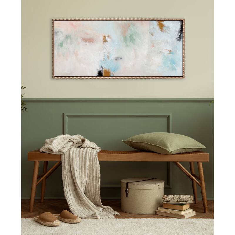 Kate and Laurel Sylvie Beaded Ice Forest Canvas by Nikita Jariwala