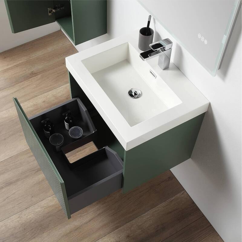 Blossom Positano 24" Floating Vanity with Sink & Side Cabinet
