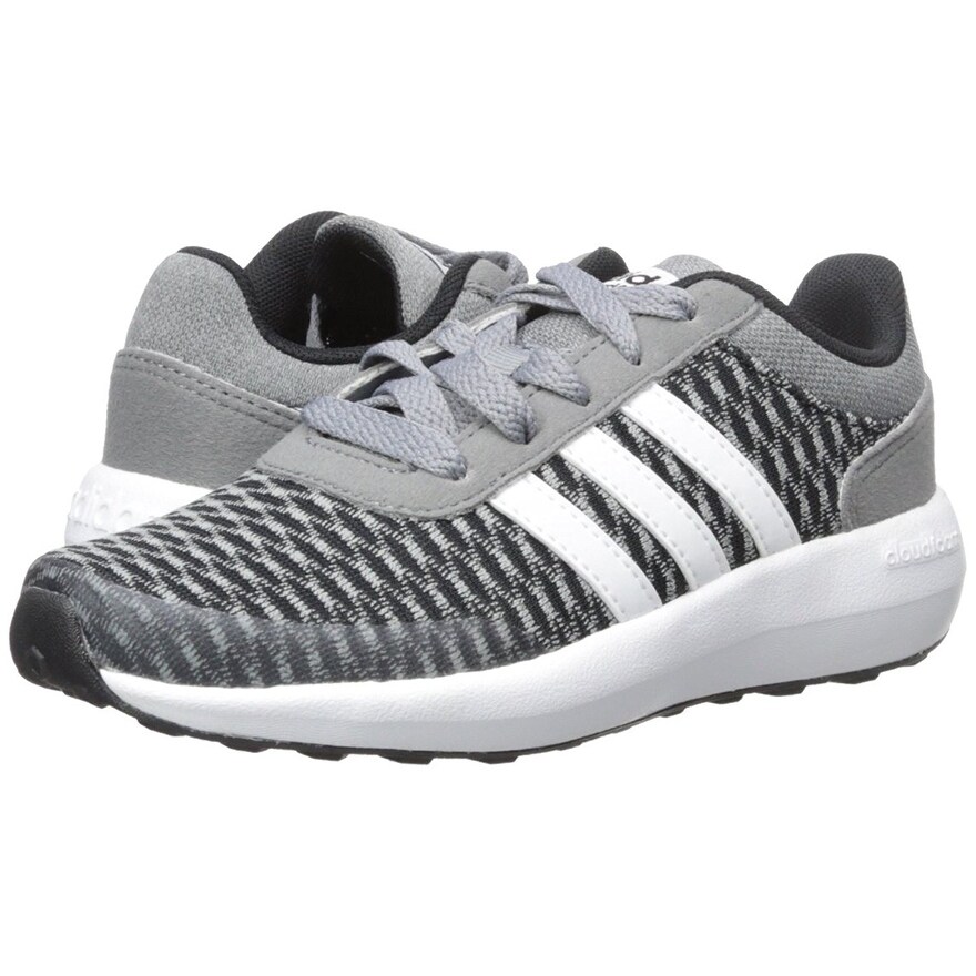 adidas NEO Boys' Cloudfoam Race K Running Shoe, BlackWhiteTech Grey adidas NEO Boys' Cloudfoam Race K Running Shoe, BlackWhiteTech Grey
