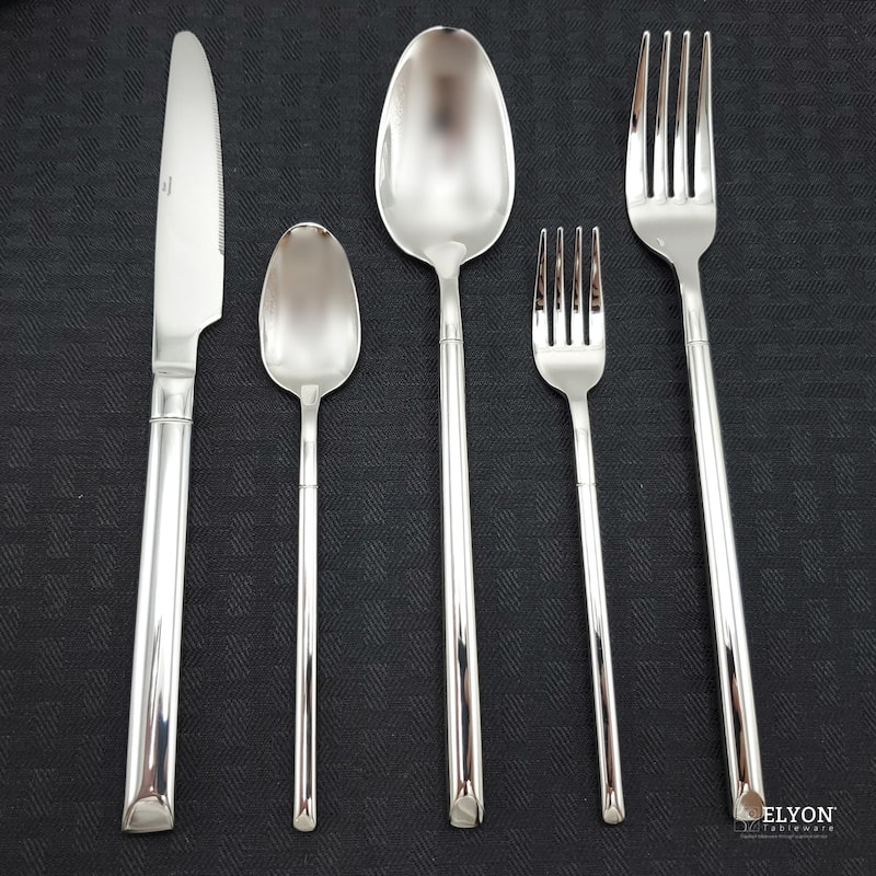 Elyon Fine 20 Piece Reflective Silver Flatware Set Stainless Steel Service For 4