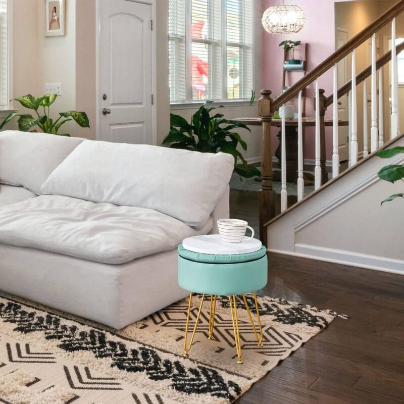 Storage Round Ottoman Multifunctional